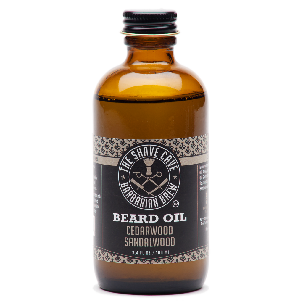 Barbarian Brew Beard Oil Cedarwood Sandalwood 3.4oz Shave Cave